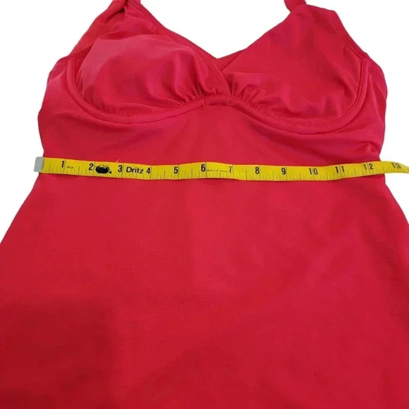 Athleta Tankini Top Halter Red Orange 34B/C Tall - Picture 7 of 8
